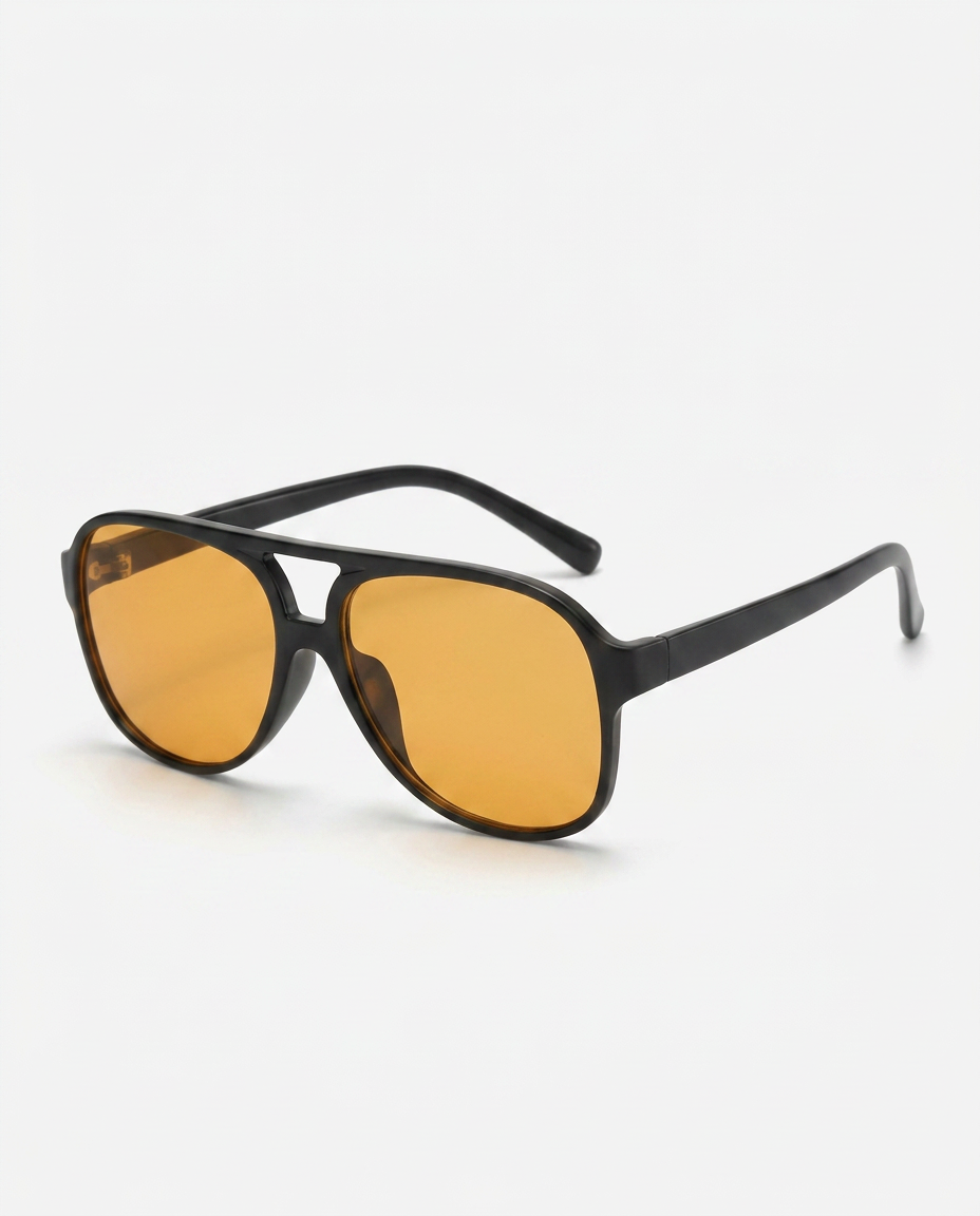 Ella | Aviator Sunglasses with Orange Tinted Lenses