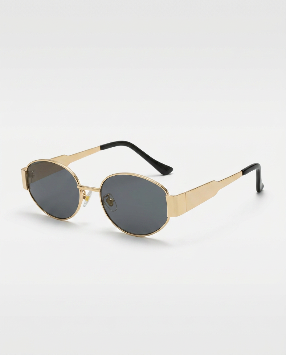 Tonia | Oval Sunglasses with Gold Frame