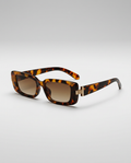 Candace | Leopard Print Square Sunglasses with Gradient Lenses