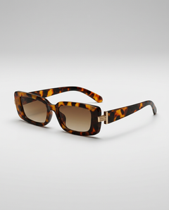 Candace | Leopard Print Square Sunglasses with Gradient Lenses
