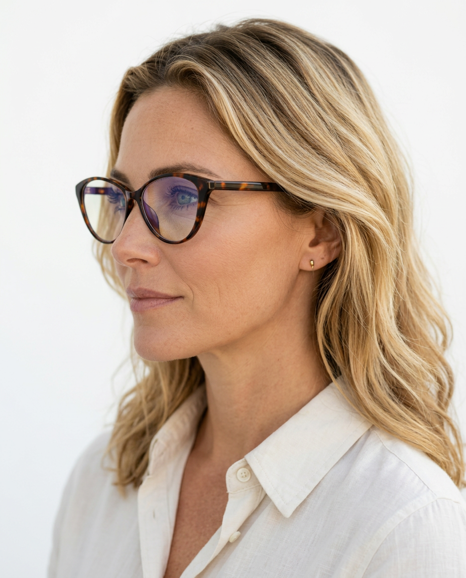 Jytte | Retro Cat-Eye Glasses with Leopard Print Frame