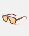 Lean | Retro Aviator Sunglasses with Orange UV400 Lenses