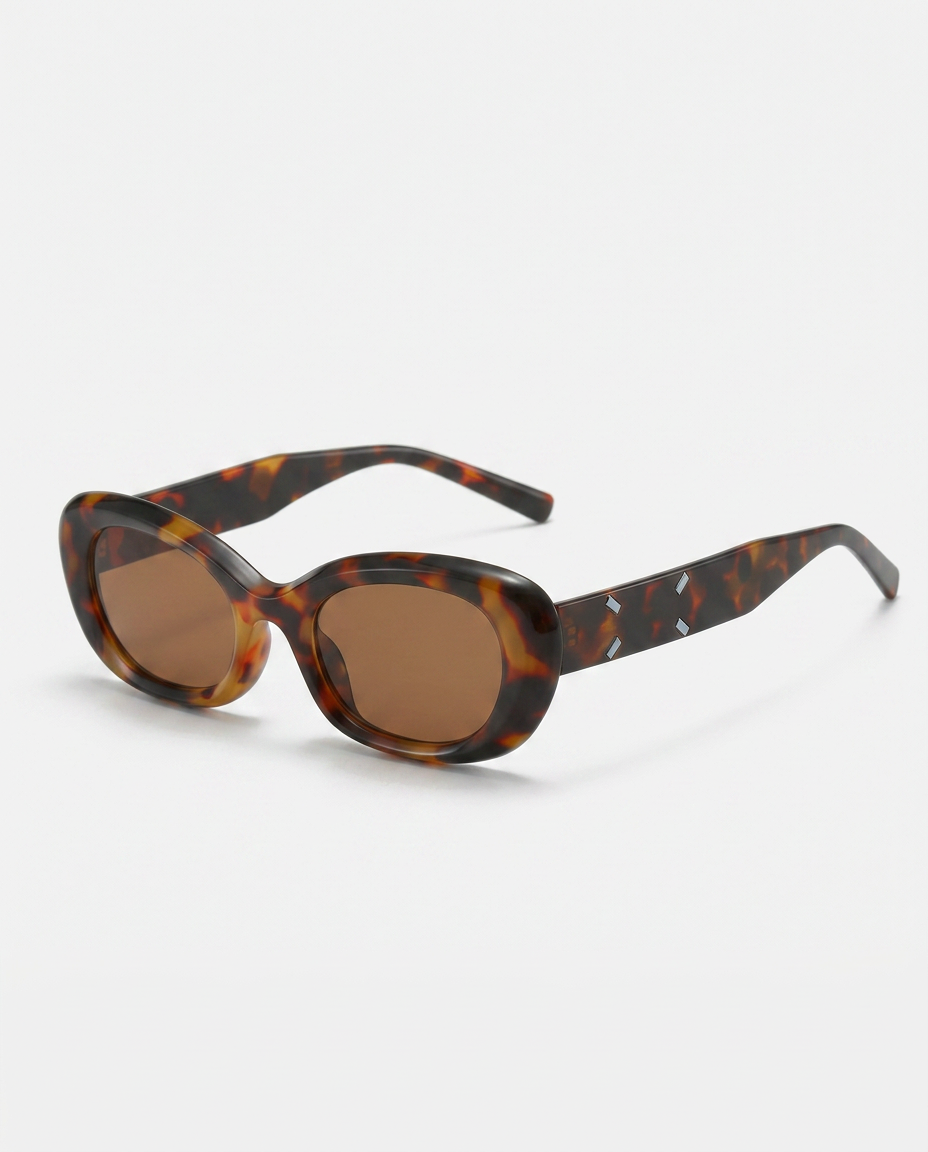 Lone | Round Sunglasses with Tortoiseshell Frame