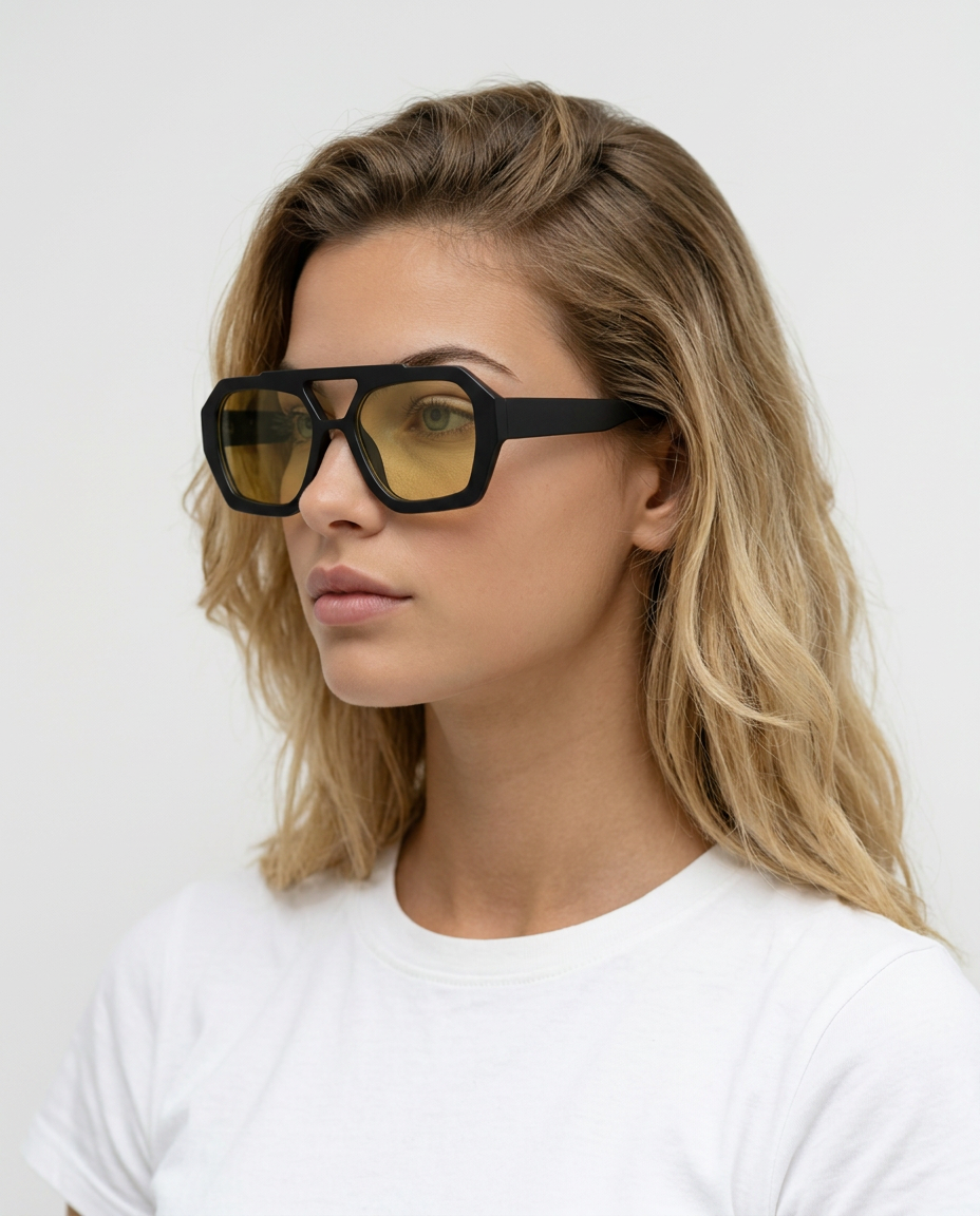 Meave | Oversized Geometric Sunglasses with UV Protection