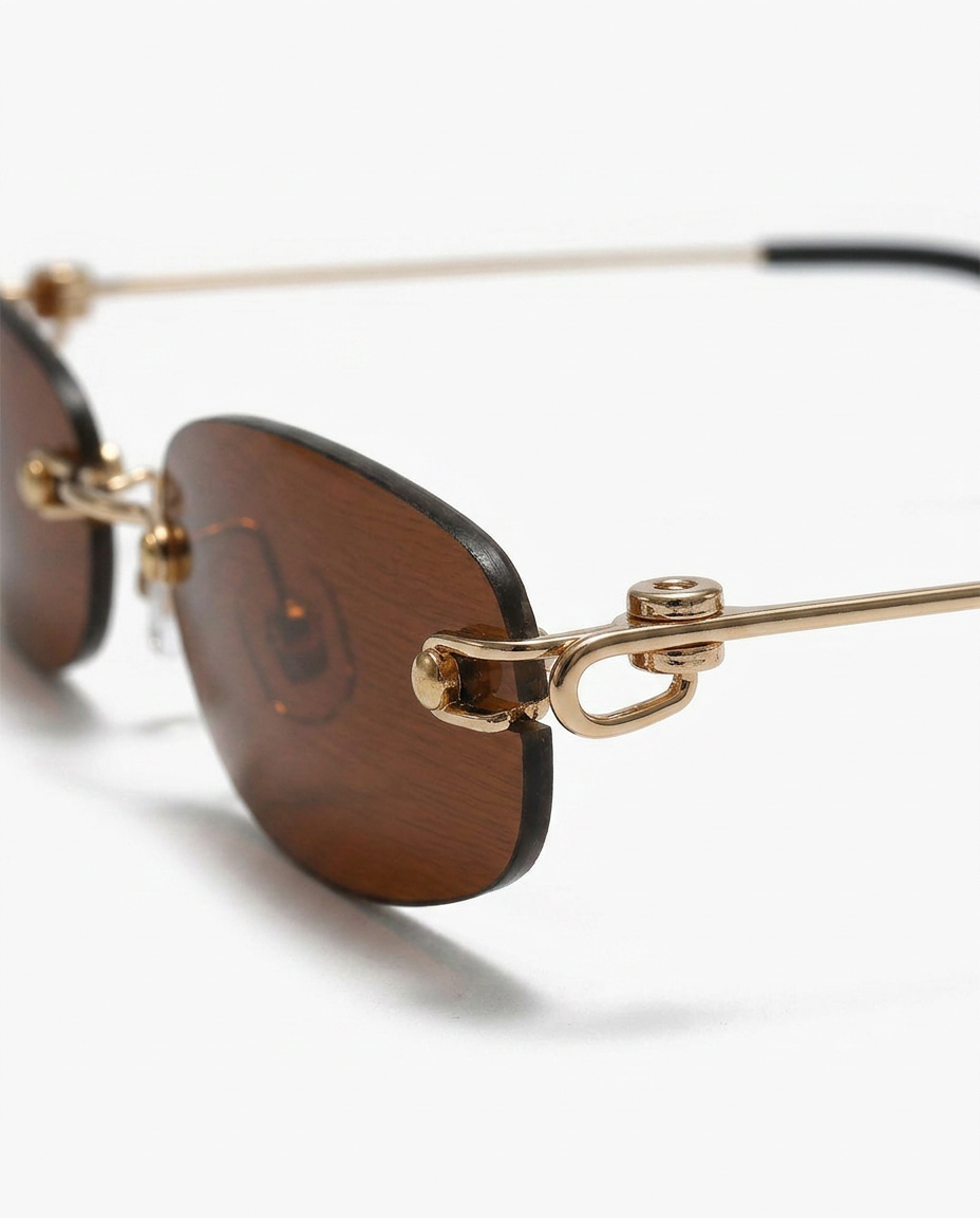 Narrow | Rectangular Vintage Sunglasses with UV Protection