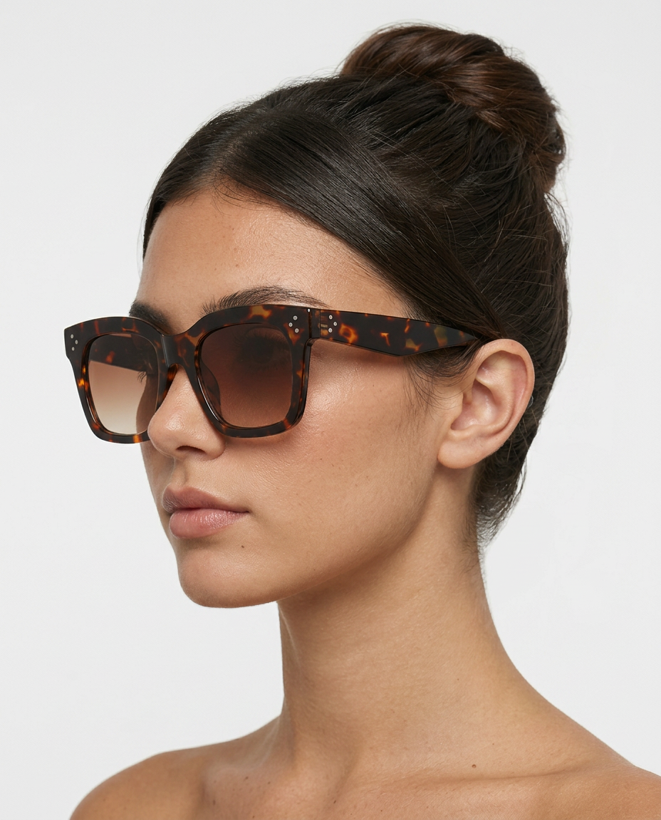Rhona | Square Leopard Print Sunglasses