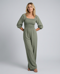 Antonia | Wide-Leg Jumpsuit with Smocked Bodice