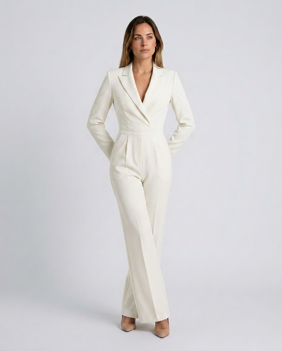 Sonia | Tailored Wide-Leg Jumpsuit with Lapel Collar