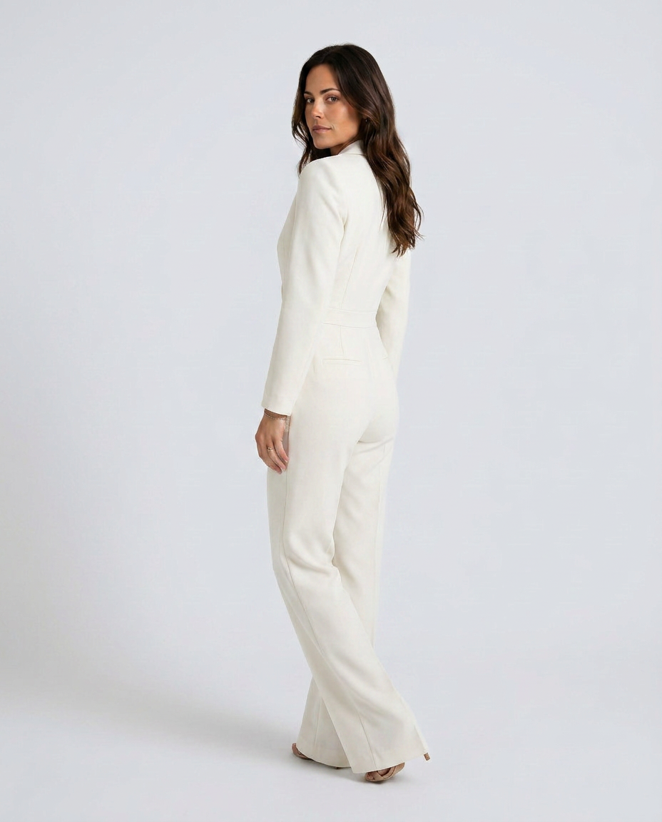 Sonia | Tailored Wide-Leg Jumpsuit with Lapel Collar
