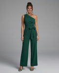 Tara | One-Shoulder Wide-Leg Jumpsuit with Waist Tie