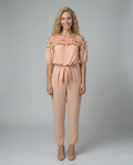 Jessie | Off-Shoulder Jumpsuit with Waist Tie