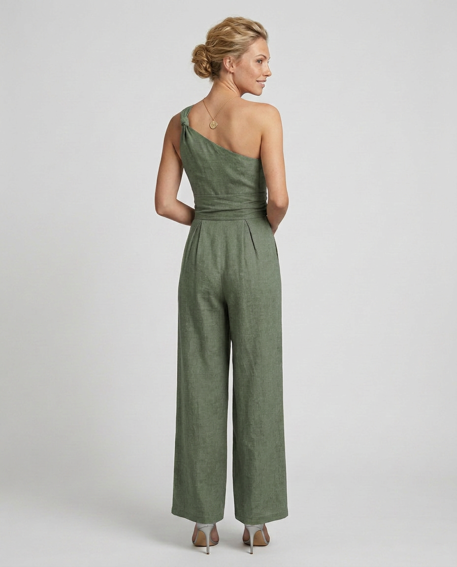 Erika | One-Shoulder Jumpsuit with Wide Legs