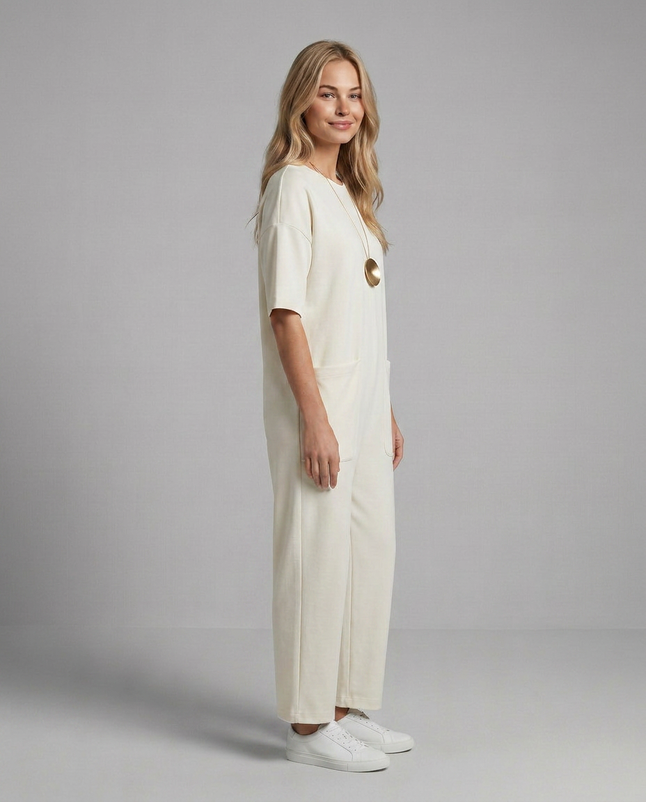 Nadine | Wide Leg Jumpsuit with Round Neck