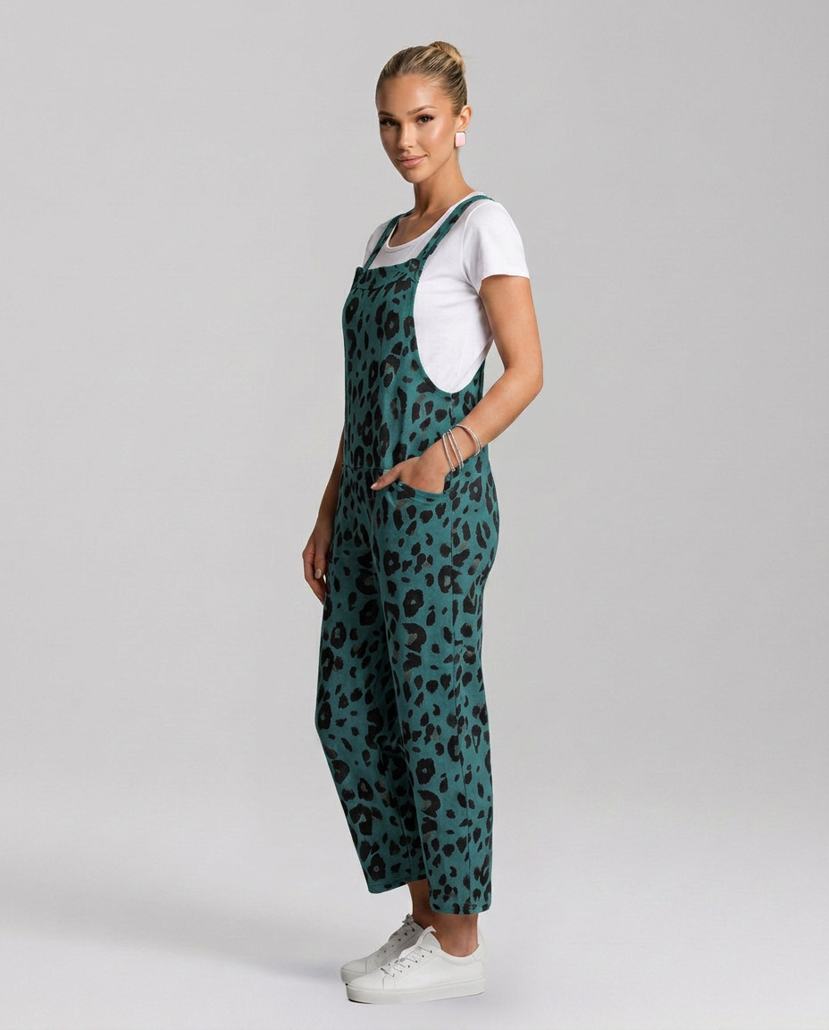 Angelica | Printed Jumpsuit with Scoop Neckline
