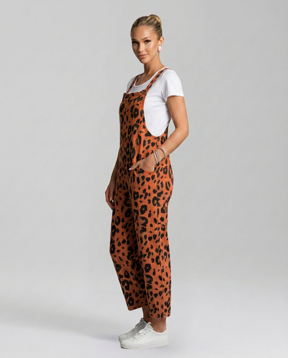 Angelica | Printed Jumpsuit with Scoop Neckline
