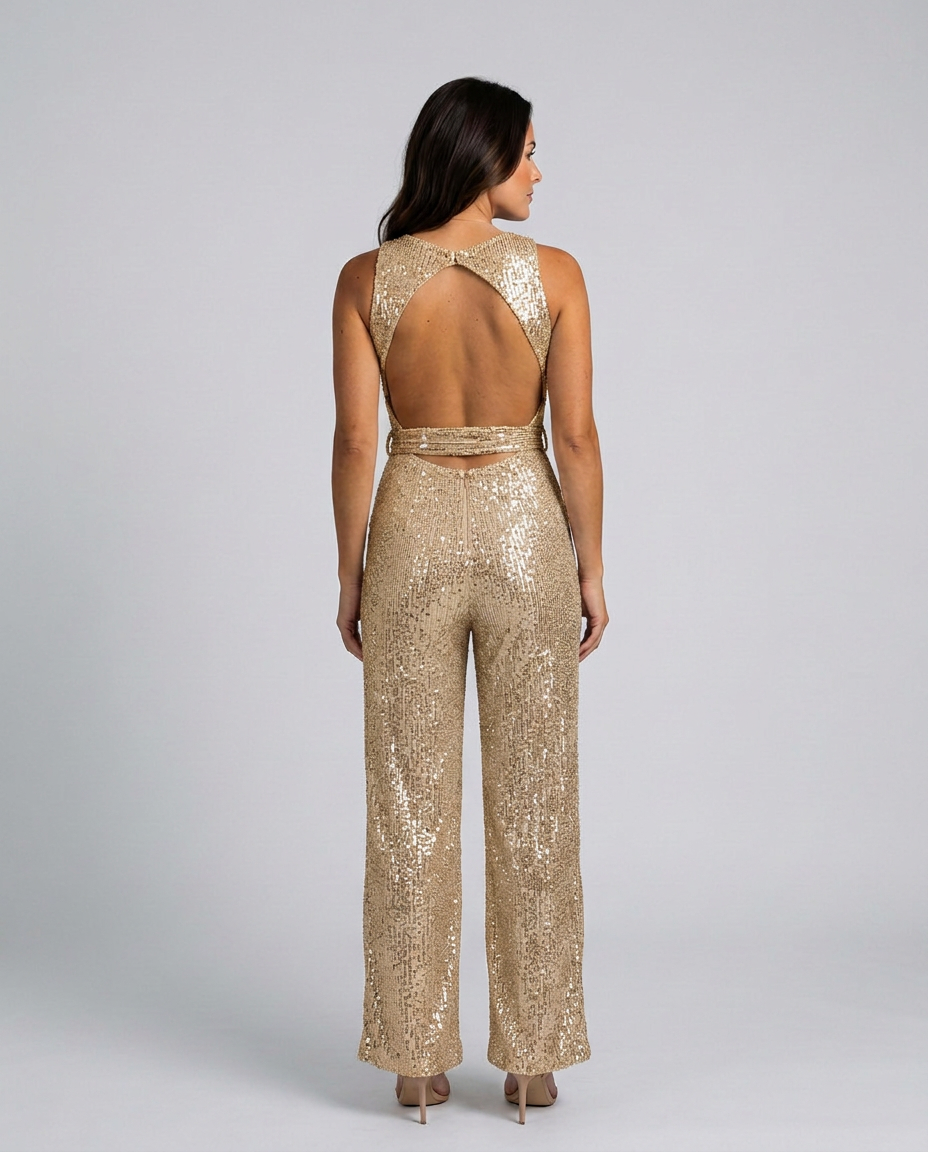 Sheila | Sequin Jumpsuit with Straight Legs