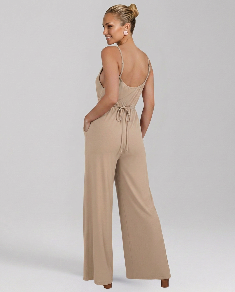 Myrna | Wide Leg Jumpsuit with Drawstring Waist