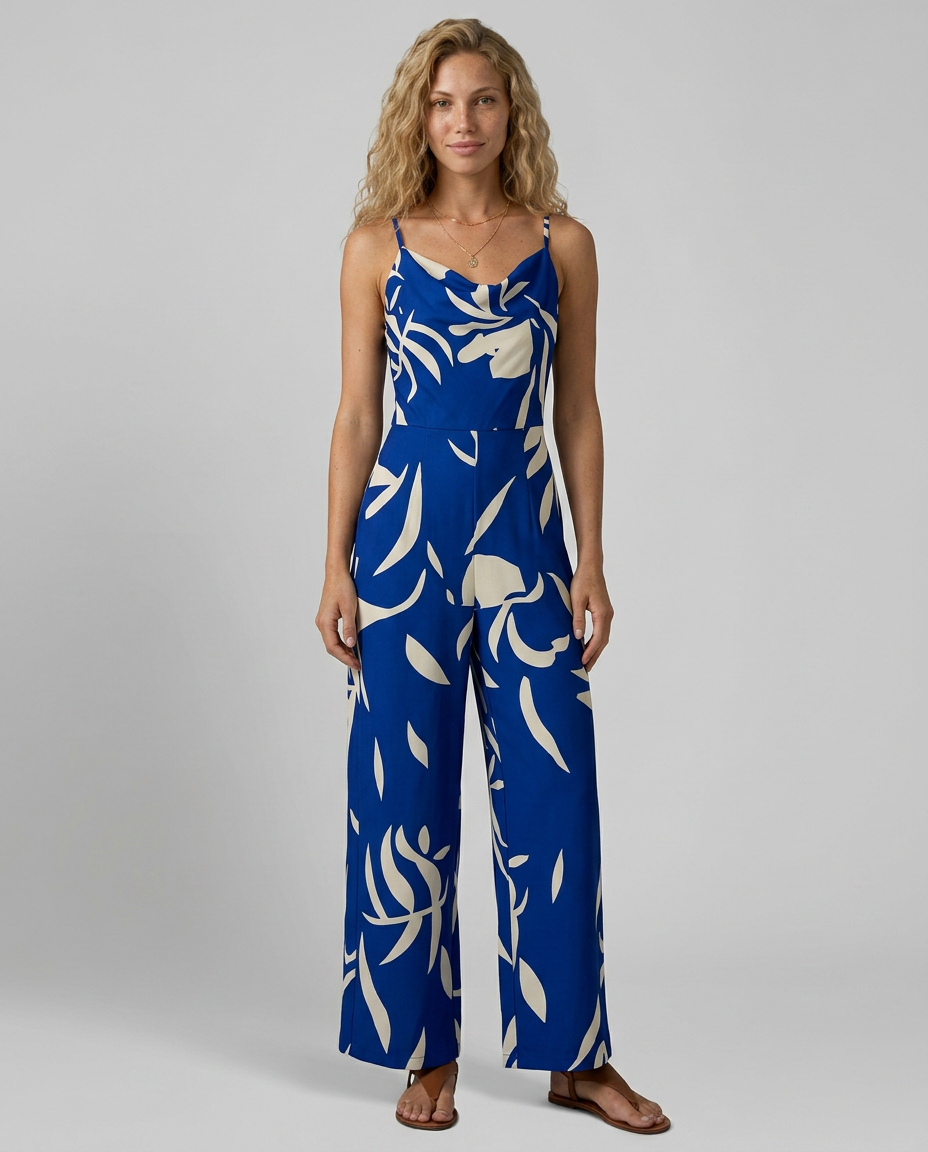 Natalia | Spaghetti Strap Jumpsuit with Wide Legs