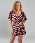 Ronda | Printed V-Neck Playsuit