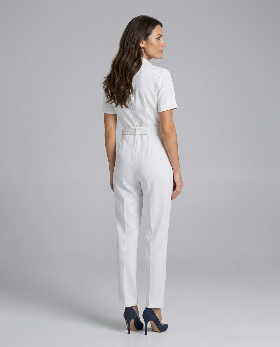 Carly | Tailored Jumpsuit with Waist Belt