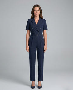 Carly | Tailored Jumpsuit with Waist Belt
