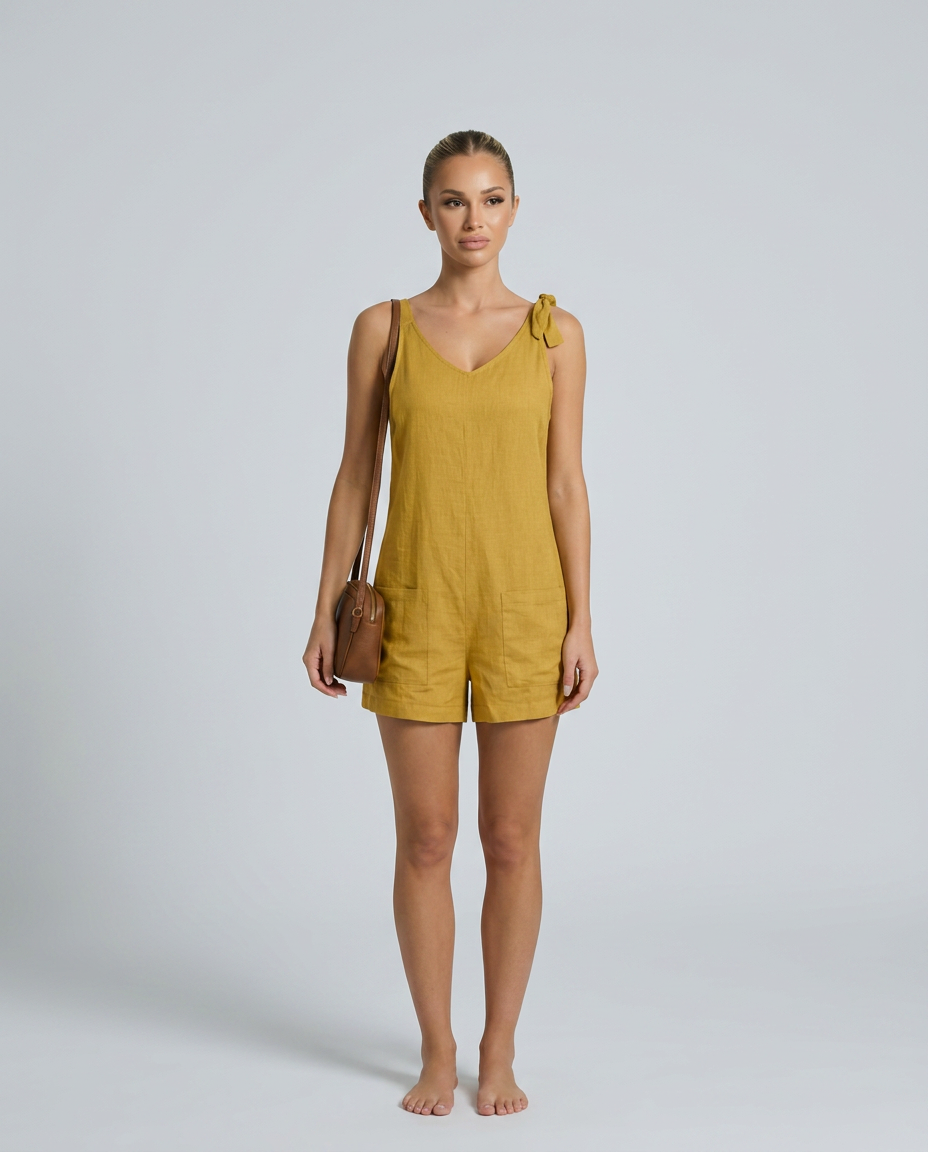 Lila | Romper with Adjustable Straps and Pockets