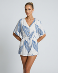 Merle | Romper with V-Neckline and Abstract Print