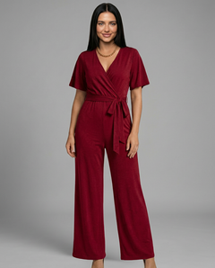 Bobbie | Wide Leg Jumpsuit with Wrap Front