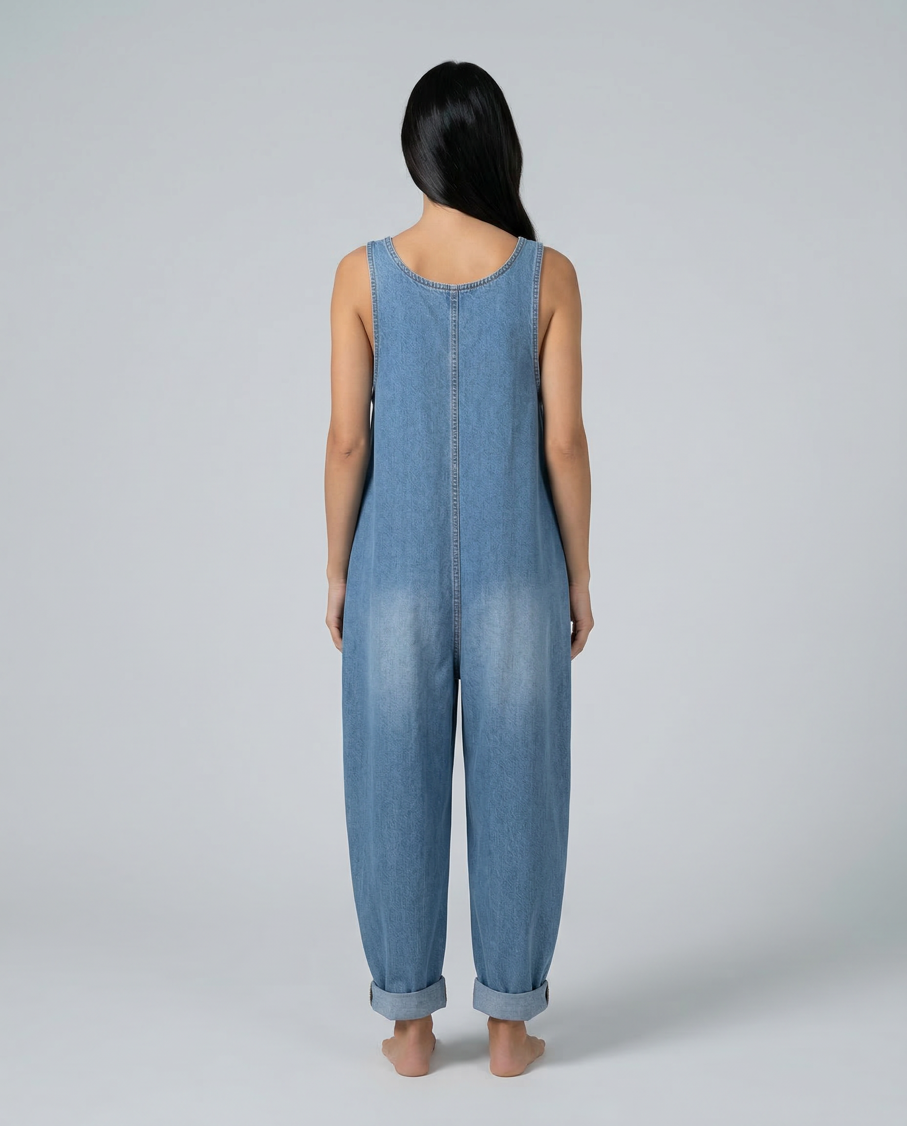 Abigail | Denim Jumpsuit with Button Front