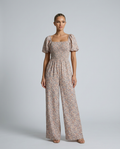 Ollie | Floral Wide-Leg Jumpsuit with Square Neck