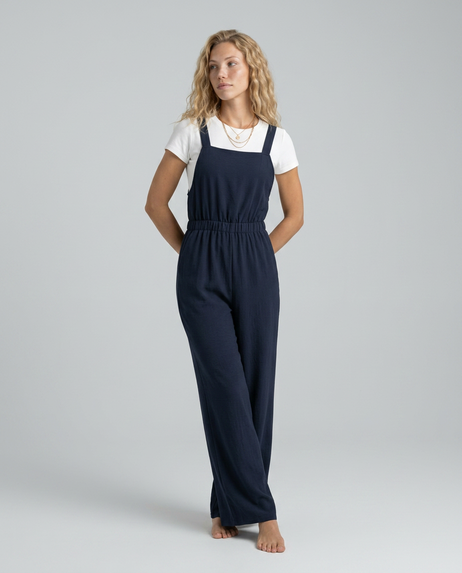 Ina | Wide-Leg Jumpsuit with Elastic Waist