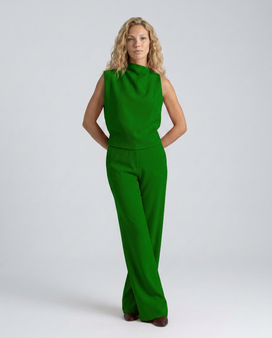 Janet | Wide-Leg Jumpsuit with High Neckline
