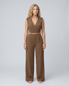 Nell | Wide-Leg Jumpsuit with Belted Waist