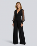 Cecelia | Wide-Leg Jumpsuit with Mesh Sleeves