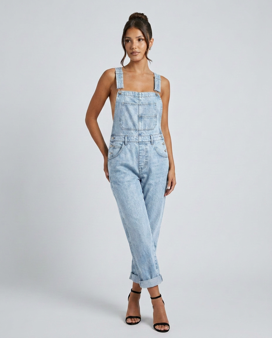 Debra | Denim Jumpsuit with Adjustable Straps