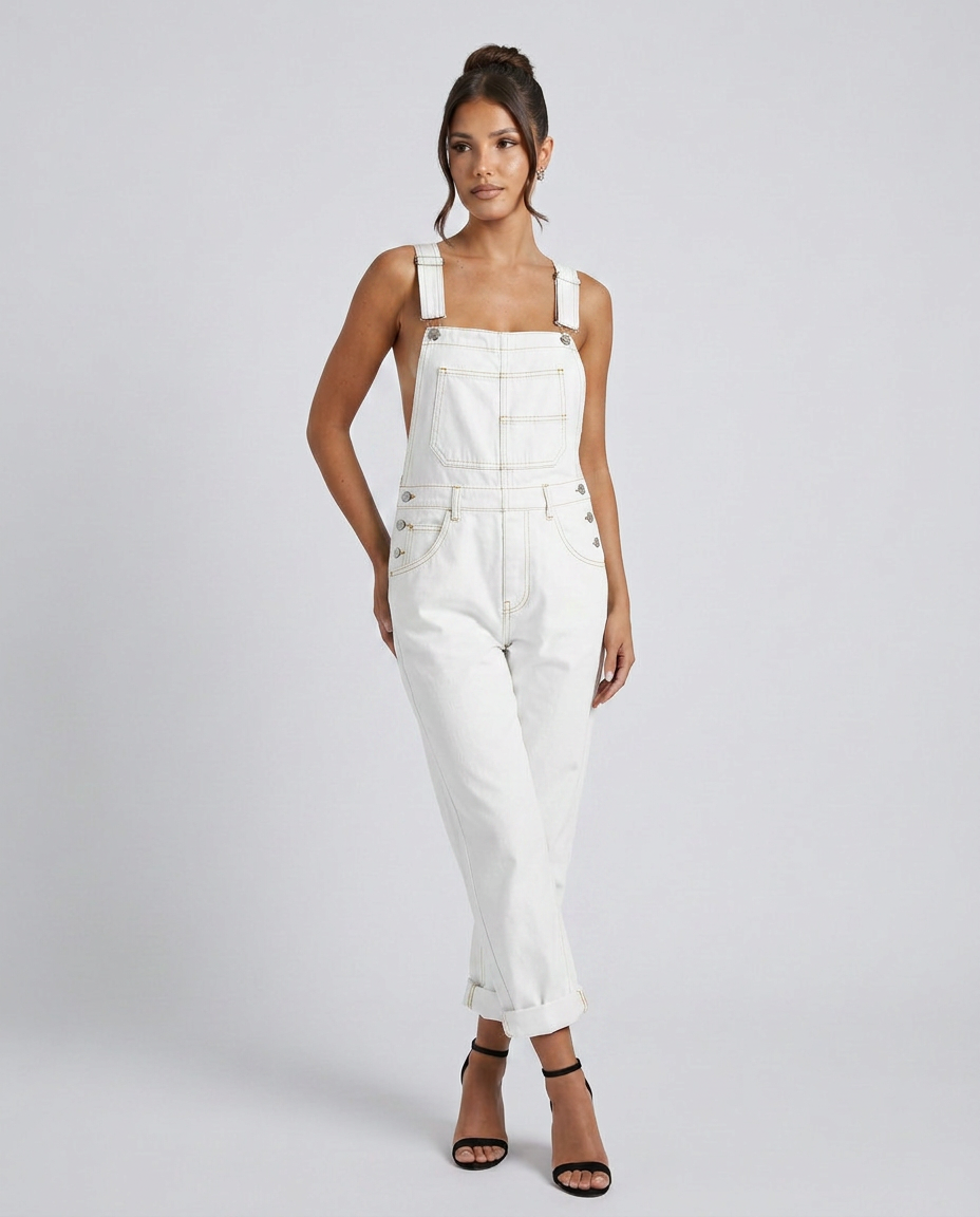 Debra | Denim Jumpsuit with Adjustable Straps