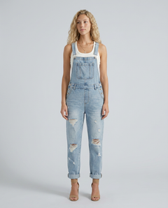 Alyssa | Denim Jumpsuit with Distressed Detail
