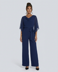 Naomi | Wide-Leg Jumpsuit with Chiffon Sleeves