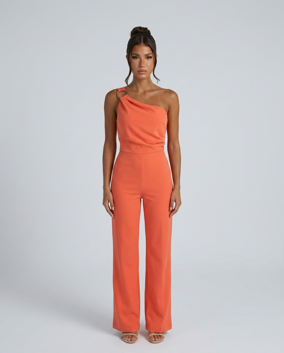 Lucile | One-Shoulder Jumpsuit with Wide-Leg Trousers