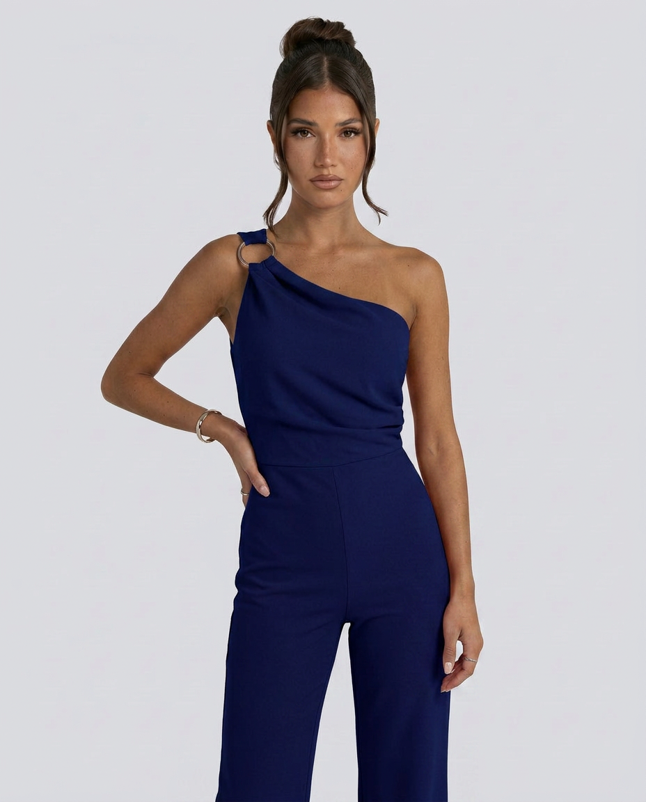 Lucile | One-Shoulder Jumpsuit with Wide-Leg Trousers