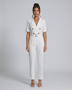 Celina | Tailored Jumpsuit with Belted Waist