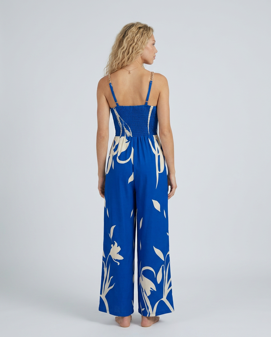 Leticia | Wide-Leg Jumpsuit with Floral Print