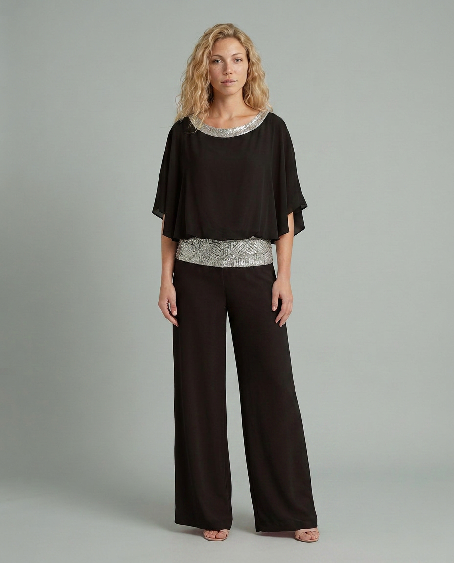 Lorrie | Wide-Leg Jumpsuit with Sequin Waist Detail