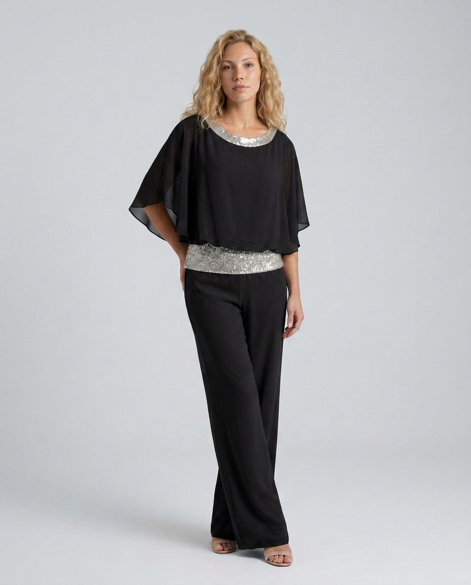 Lorrie | Wide-Leg Jumpsuit with Sequin Waist Detail
