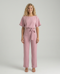 Arline | Jumpsuit with Tie Waist and Wide-Leg Trousers