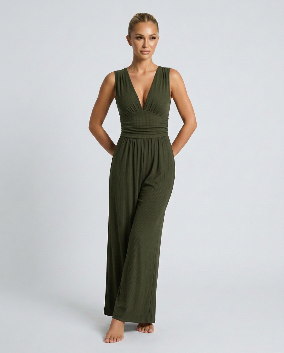 Berta | Wide-Leg Jumpsuit with V-Neck