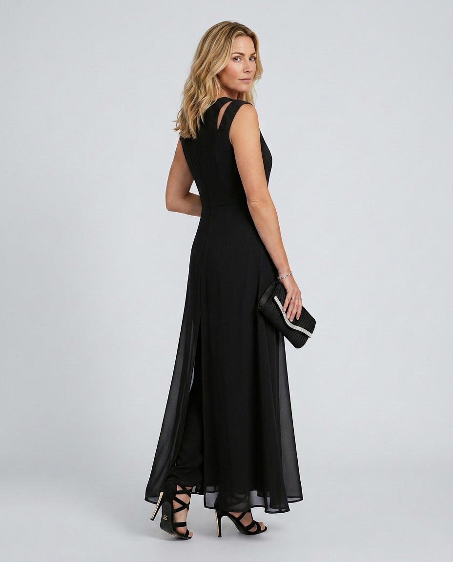 Maggie | Sleeveless Jumpsuit with Wide-Leg Trousers