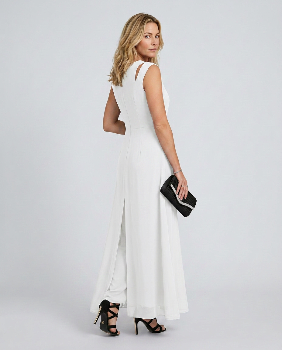 Maggie | Sleeveless Jumpsuit with Wide-Leg Trousers