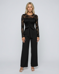 Rhea | Lace Jumpsuit with Adjustable Waist Belt