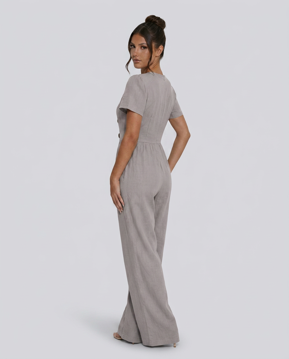 Brandy | Wide-Leg Jumpsuit with Button Detail